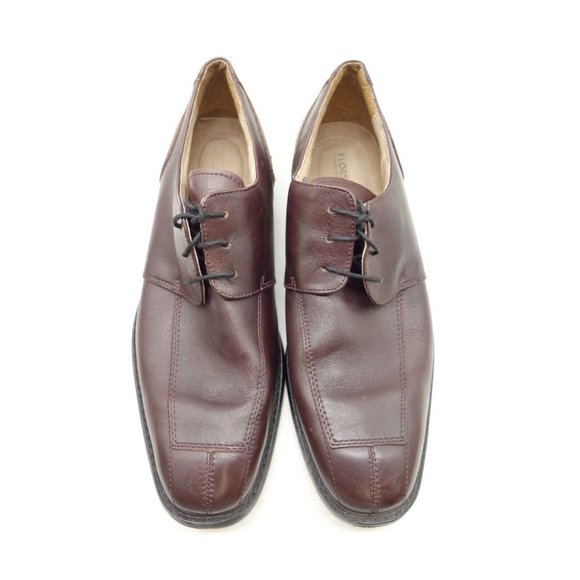 Florsheim Burgundy Dress Casual Split Toe Lace Up Oxfords Shoes Men\'s 12 D main image 10